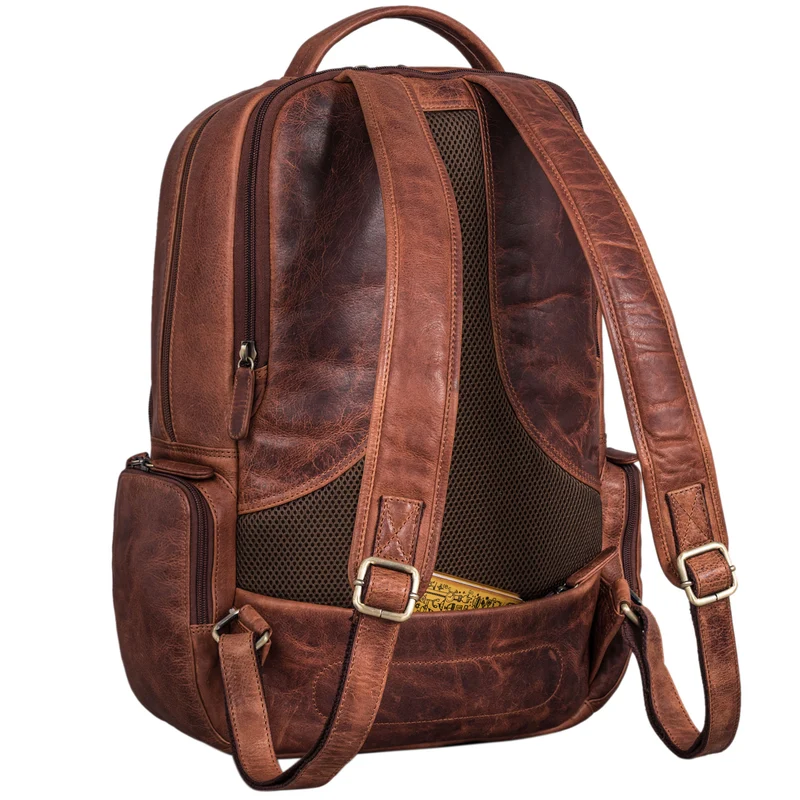 "Waldo" Lederrucksack mit Laptopfach 17,3 Zoll Damen und Herren