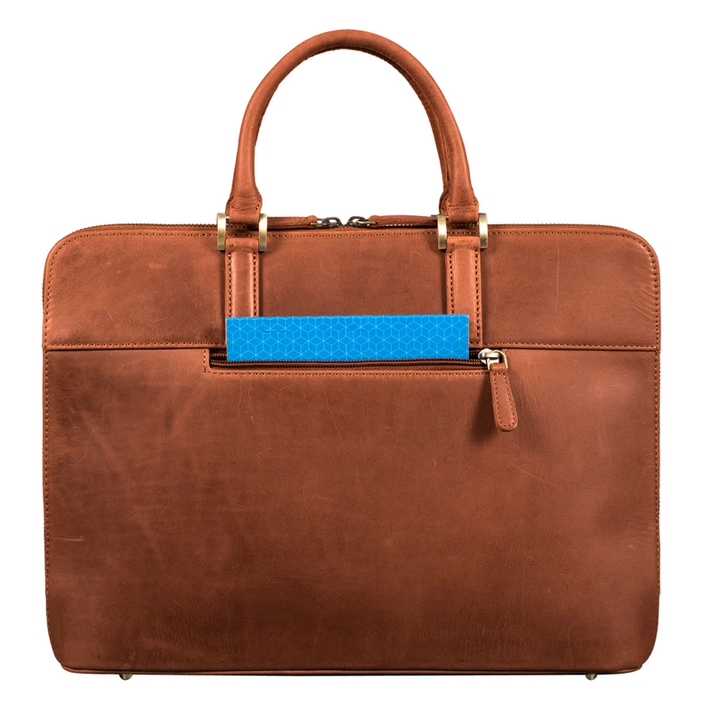 "Clover" Schmale Arbeitstasche Damen Leder Elegant