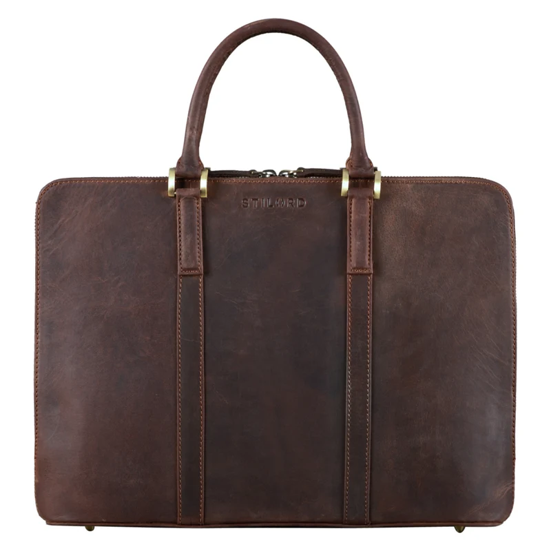 "Clover" Schmale Arbeitstasche Damen Leder Elegant