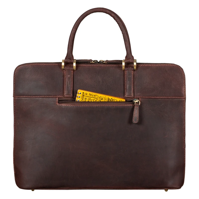 "Clover" Schmale Arbeitstasche Damen Leder Elegant