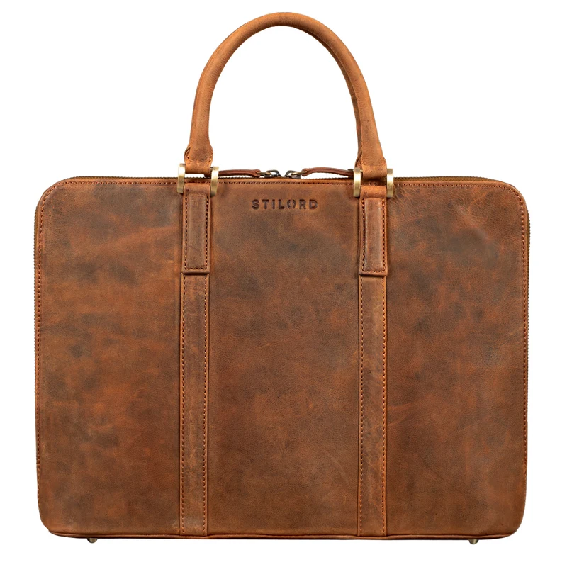 "Clover" Schmale Arbeitstasche Damen Leder Elegant