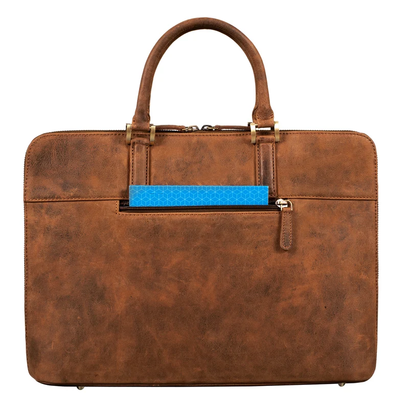 "Clover" Schmale Arbeitstasche Damen Leder Elegant