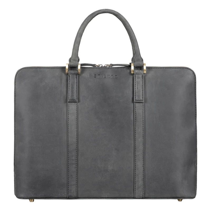 "Clover" Schmale Arbeitstasche Damen Leder Elegant