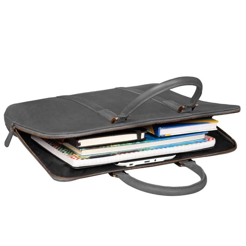 "Clover" Schmale Arbeitstasche Damen Leder Elegant