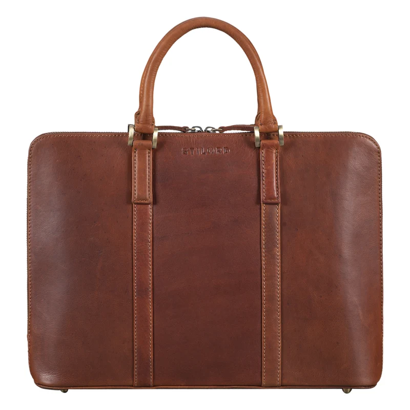 "Clover" Schmale Arbeitstasche Damen Leder Elegant