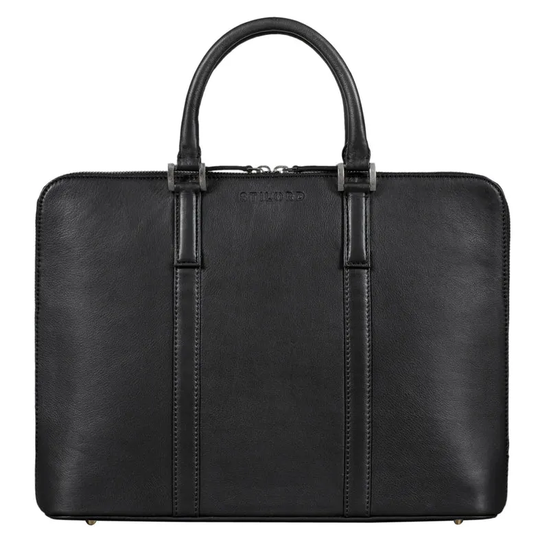 "Clover" Schmale Arbeitstasche Damen Leder Elegant