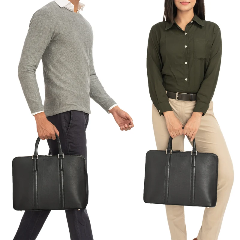 "Clover" Schmale Arbeitstasche Damen Leder Elegant