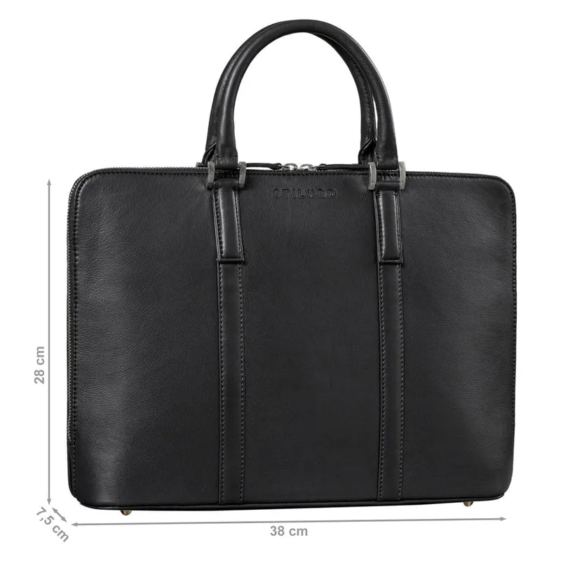 "Clover" Schmale Arbeitstasche Damen Leder Elegant