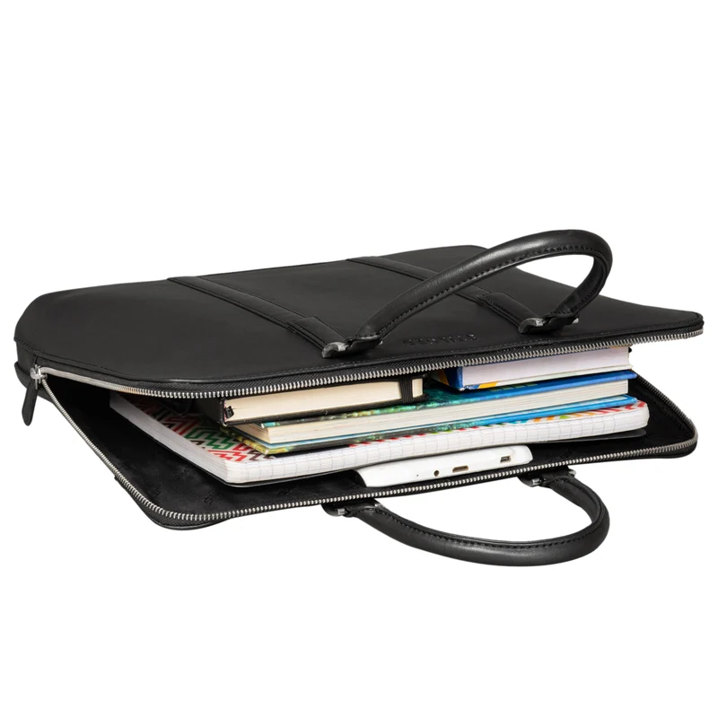 "Clover" Schmale Arbeitstasche Damen Leder Elegant