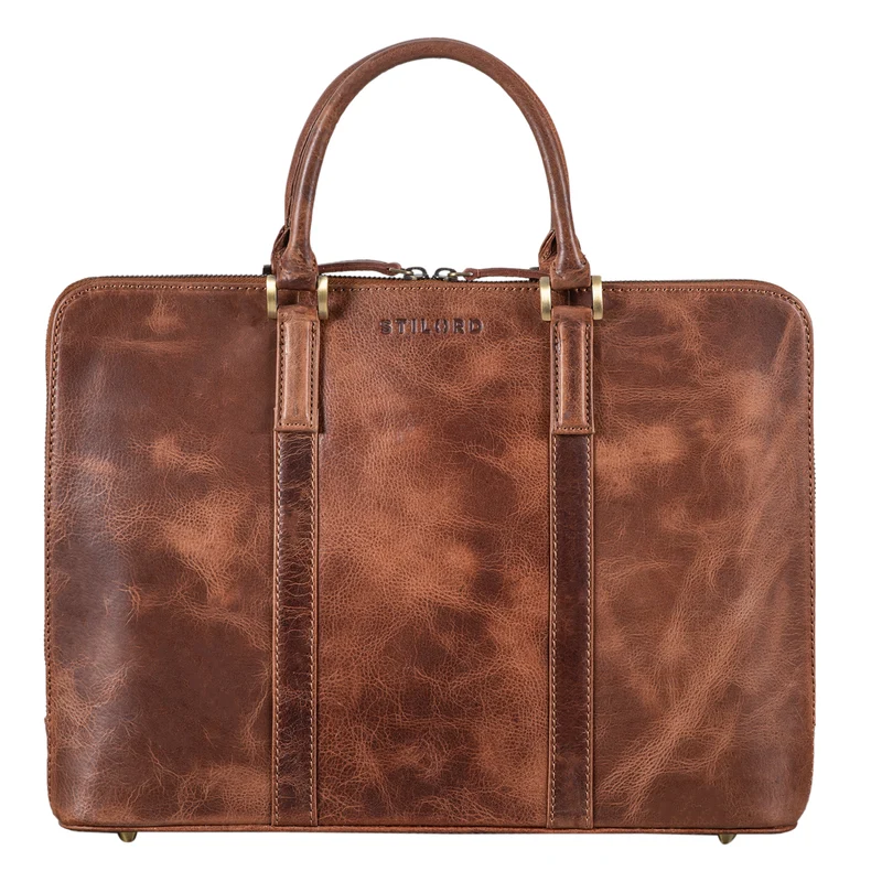 "Clover" Schmale Arbeitstasche Damen Leder Elegant