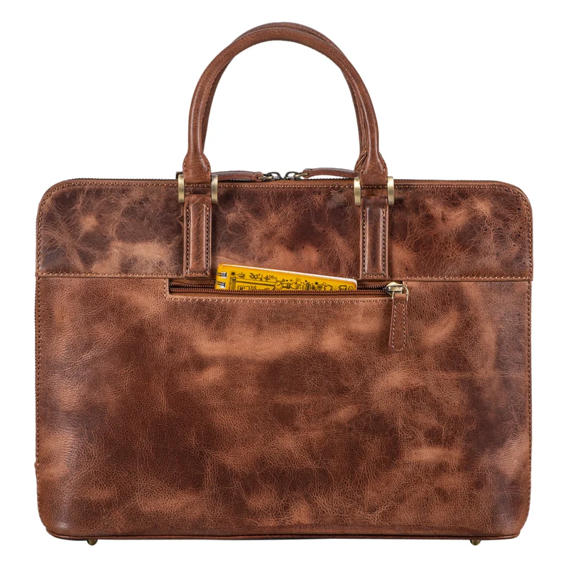 "Clover" Schmale Arbeitstasche Damen Leder Elegant