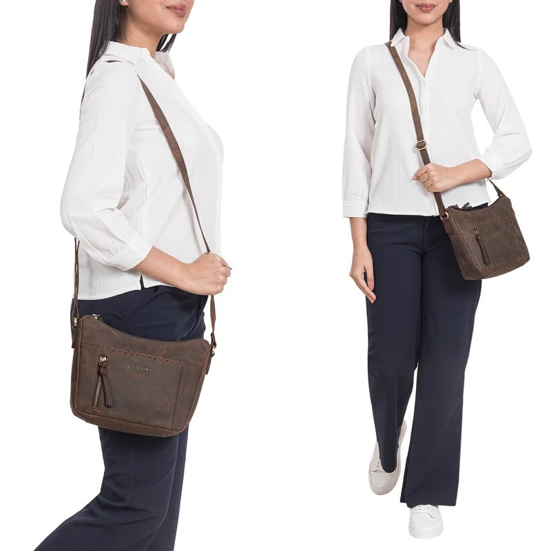 "Nia" Damen Umhängetasche Klein Lederhandtasche Elegante Ausgehtasche