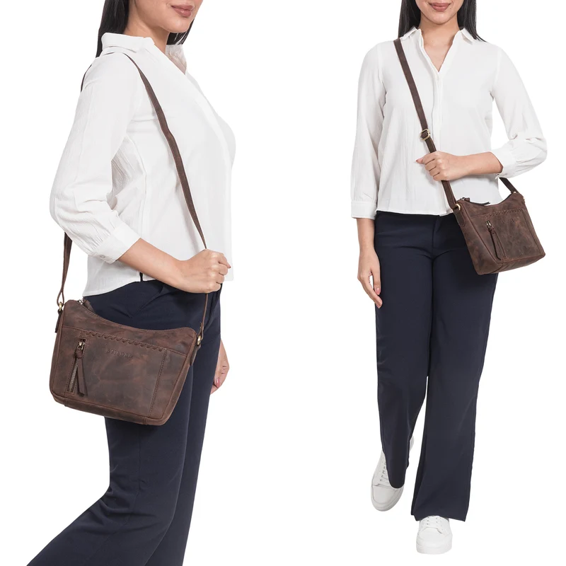 "Nia" Damen Umhängetasche Klein Lederhandtasche Elegante Ausgehtasche