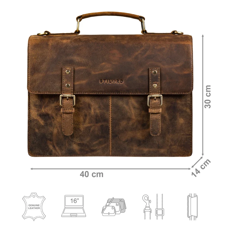 "Bernd" Vintage Dokumententasche A4 Leder