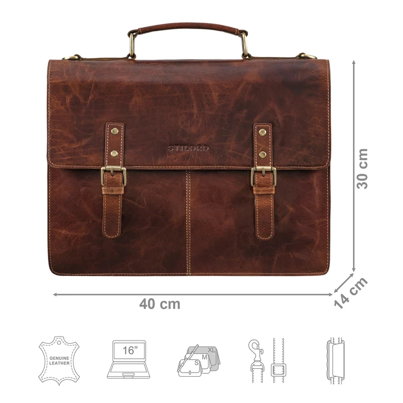 "Bernd" Vintage Dokumententasche A4 Leder