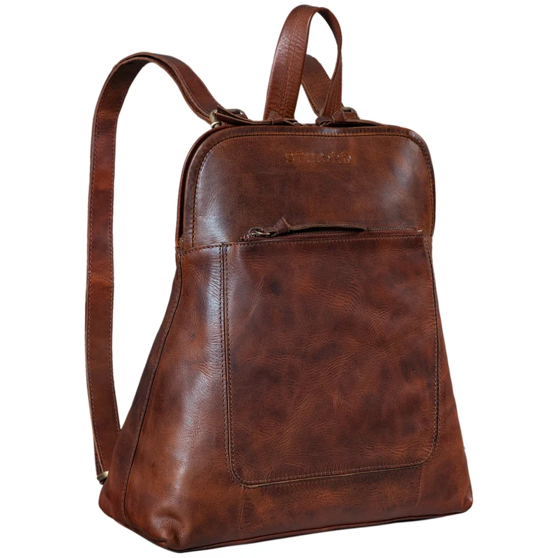 B-WARE "Cathy" Frauen Rucksack Elegant Leder