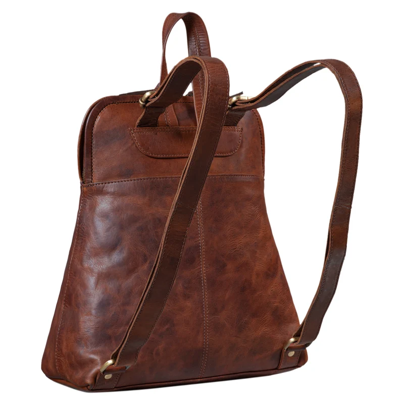 B-WARE "Cathy" Frauen Rucksack Elegant Leder