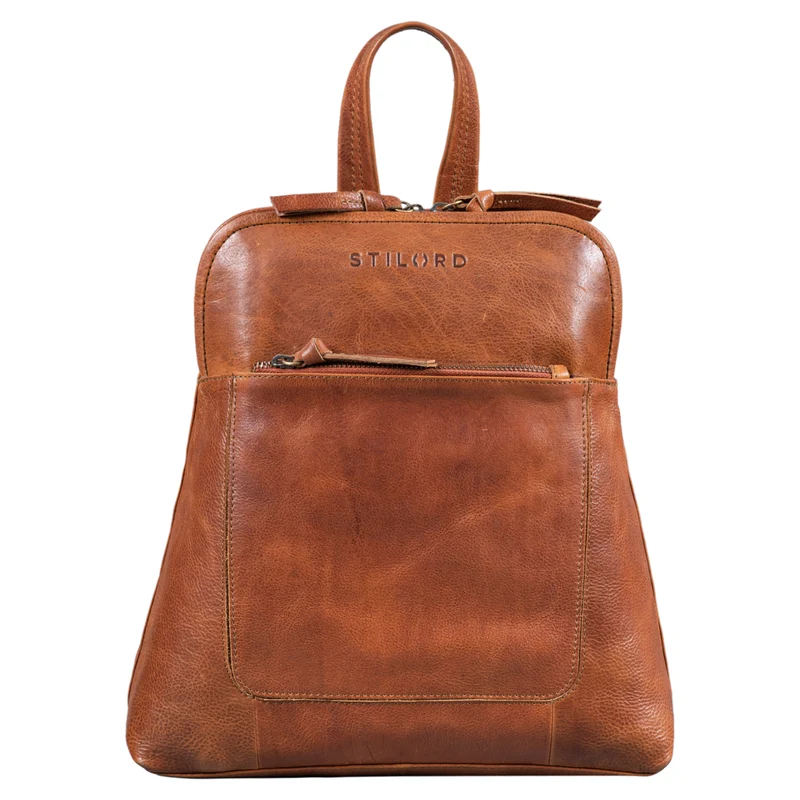 B-WARE "Cathy" Frauen Rucksack Elegant Leder