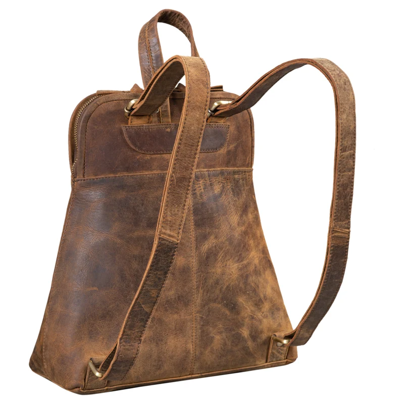 B-WARE "Cathy" Frauen Rucksack Elegant Leder