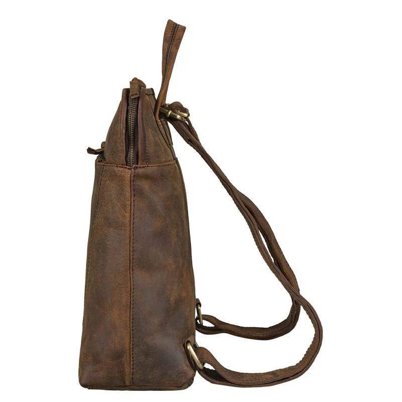 B-WARE "Cathy" Frauen Rucksack Elegant Leder