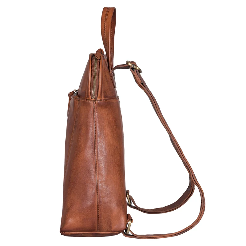 B-WARE "Cathy" Frauen Rucksack Elegant Leder