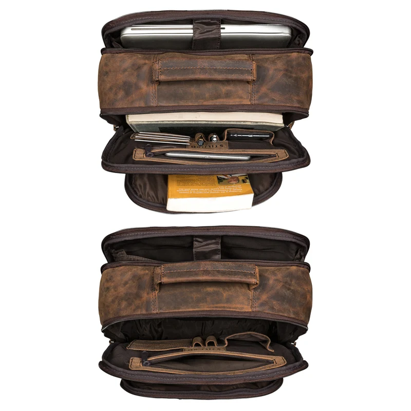 "Forest" Laptop Rucksack 15.6 Zoll Leder für Herren und Damen