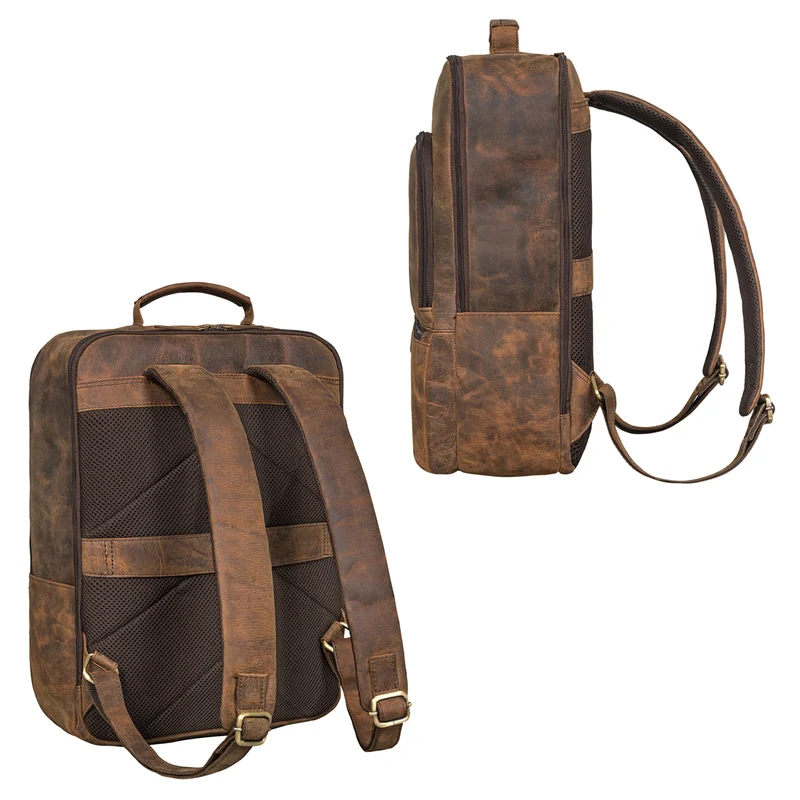 "Forest" Laptop Rucksack 15.6 Zoll Leder für Herren und Damen
