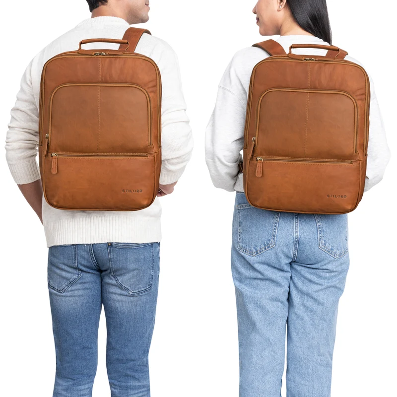 "Forest" Laptop Rucksack 15.6 Zoll Leder für Herren und Damen