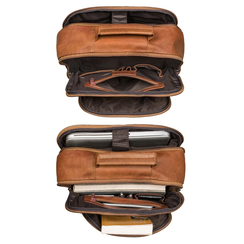 "Forest" Laptop Rucksack 15.6 Zoll Leder für Herren und Damen