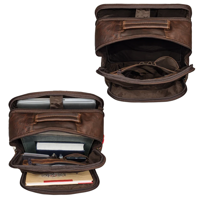 "Forest" Laptop Rucksack 15.6 Zoll Leder für Herren und Damen