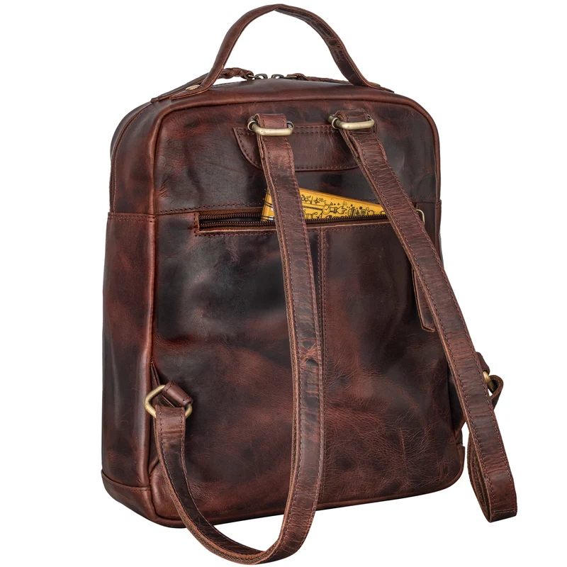 "Wilma" Eleganter Rucksack Frauen Klein Leder