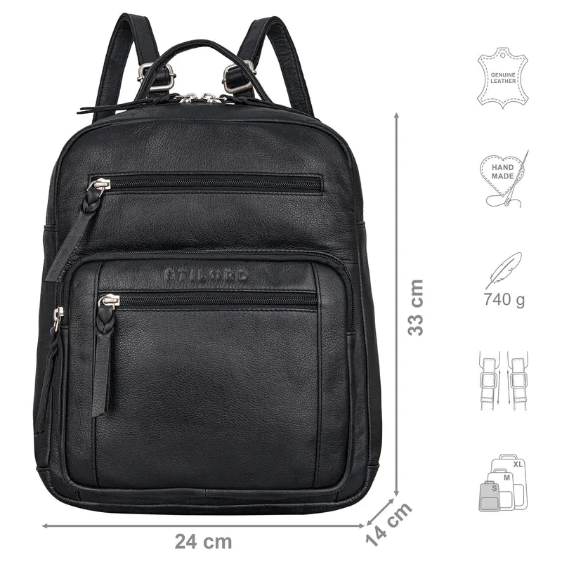"Wilma" Eleganter Rucksack Frauen Klein Leder