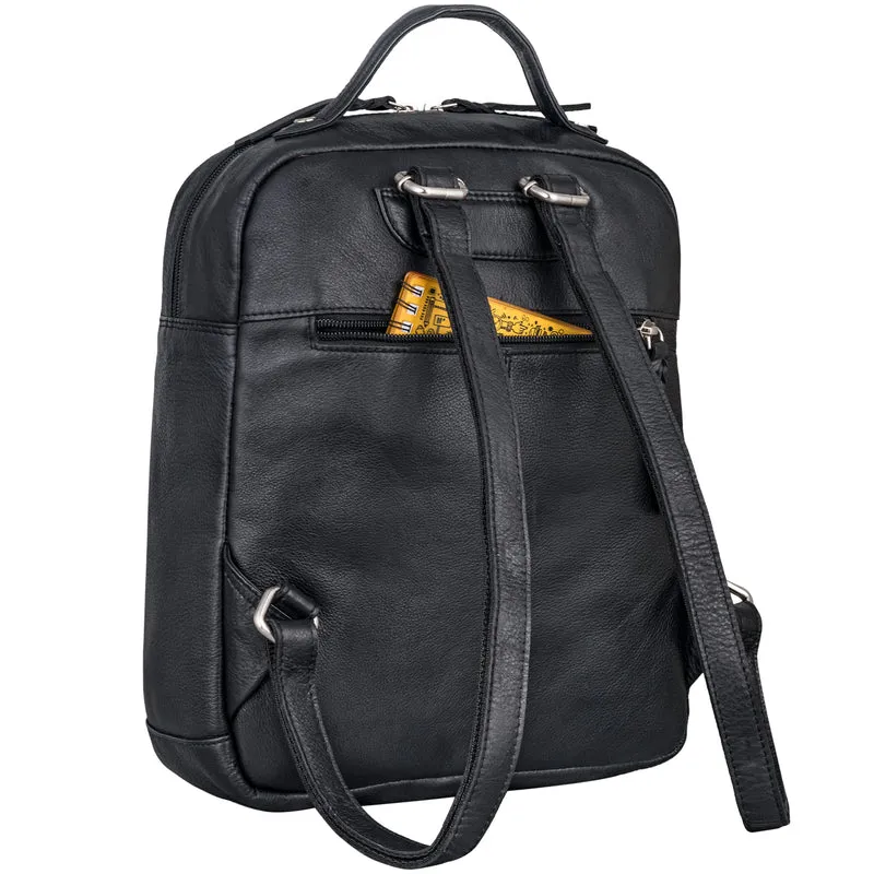 "Wilma" Eleganter Rucksack Frauen Klein Leder
