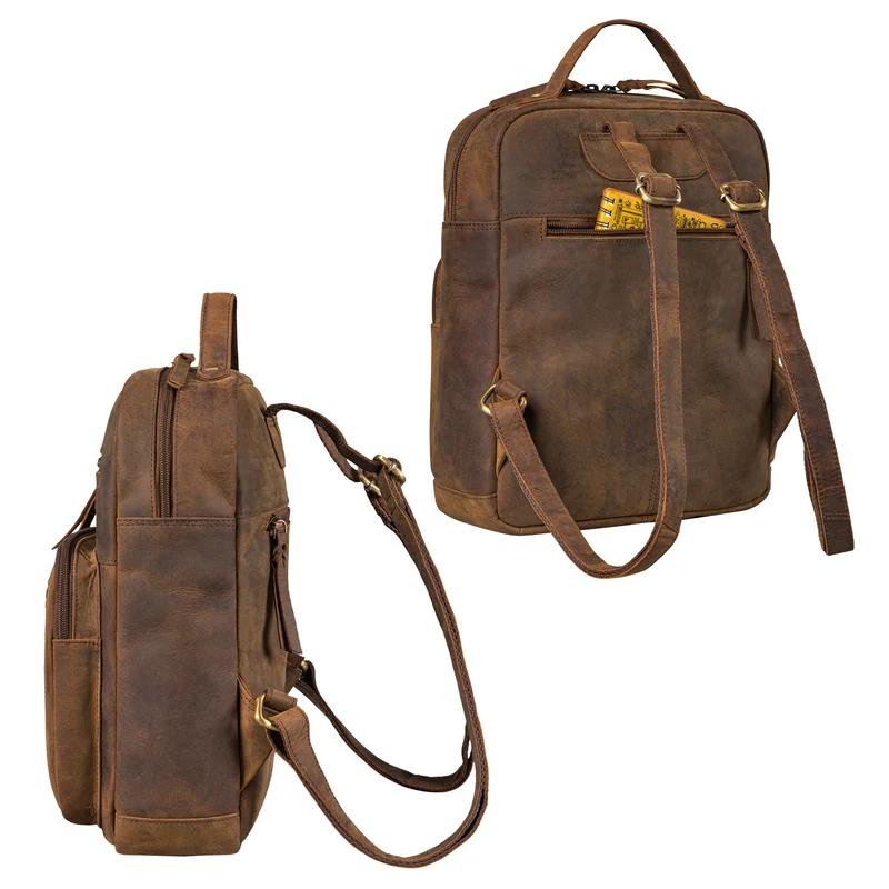 "Wilma" Eleganter Rucksack Frauen Klein Leder