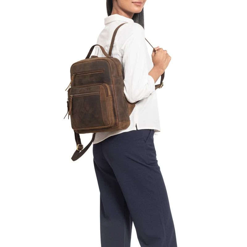 "Wilma" Eleganter Rucksack Frauen Klein Leder