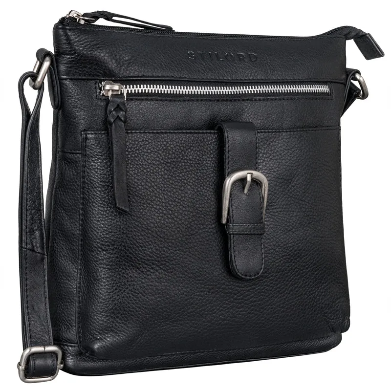 "Theodora" Vintage Leder Handtasche Damen Umhängetasche