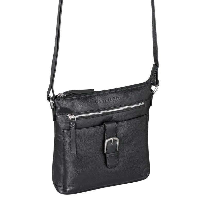 "Theodora" Vintage Leder Handtasche Damen Umhängetasche