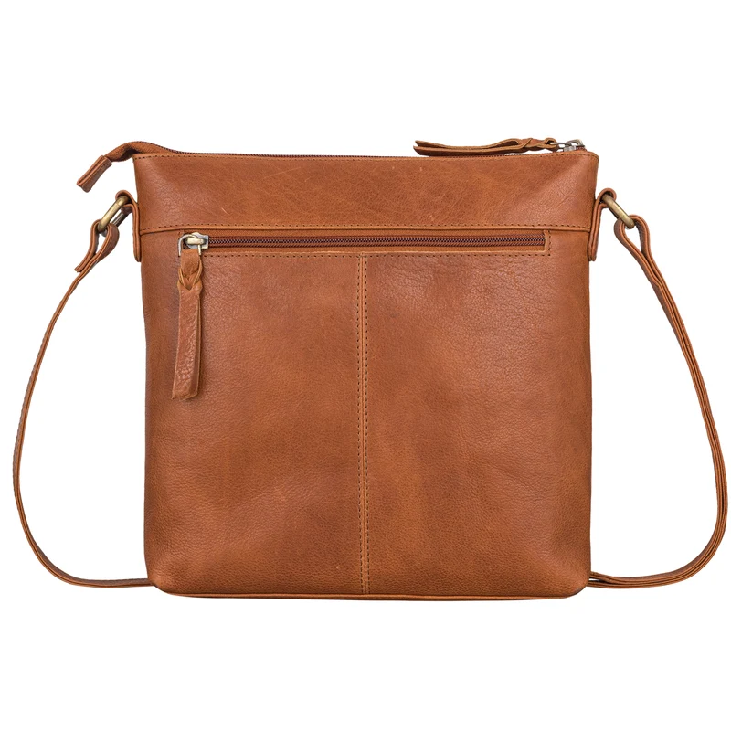 "Theodora" Vintage Leder Handtasche Damen Umhängetasche