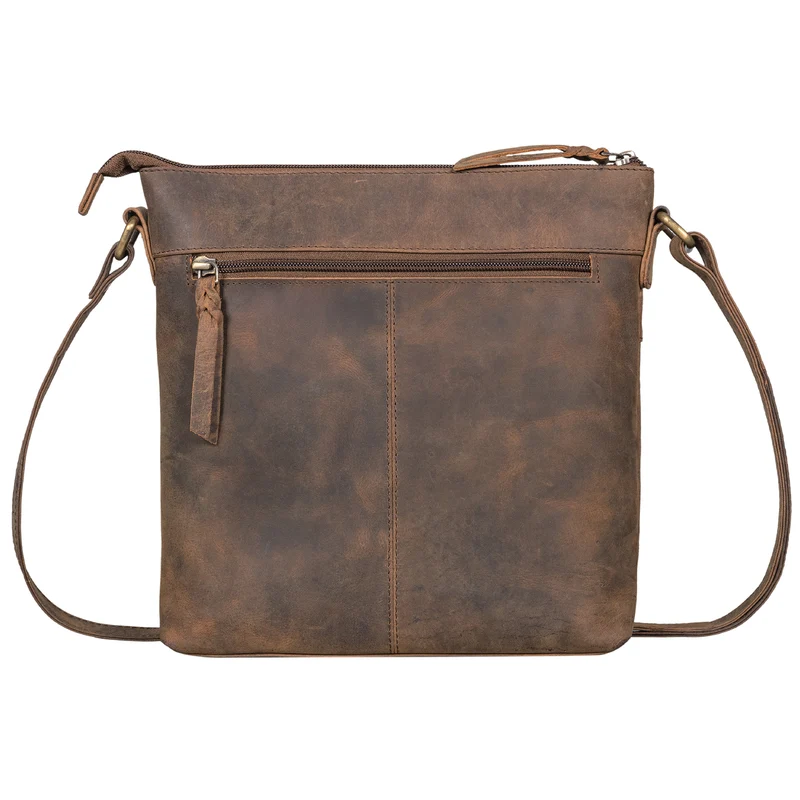 "Theodora" Vintage Leder Handtasche Damen Umhängetasche