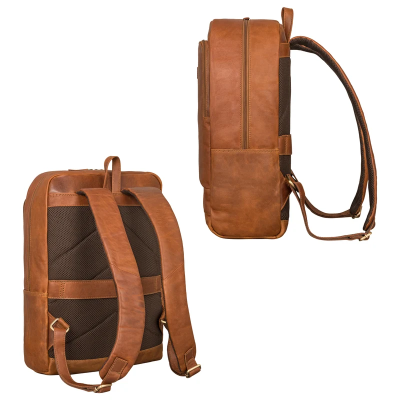 "Wilbert" Rucksack mit vielen Fächern Leder Vintage