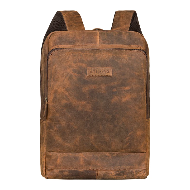 "Wilbert" Rucksack mit vielen Fächern Leder Vintage
