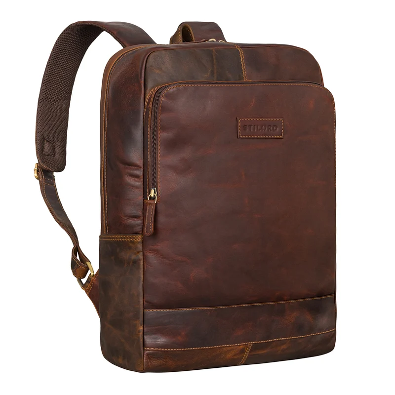 "Wilbert" Rucksack mit vielen Fächern Leder Vintage