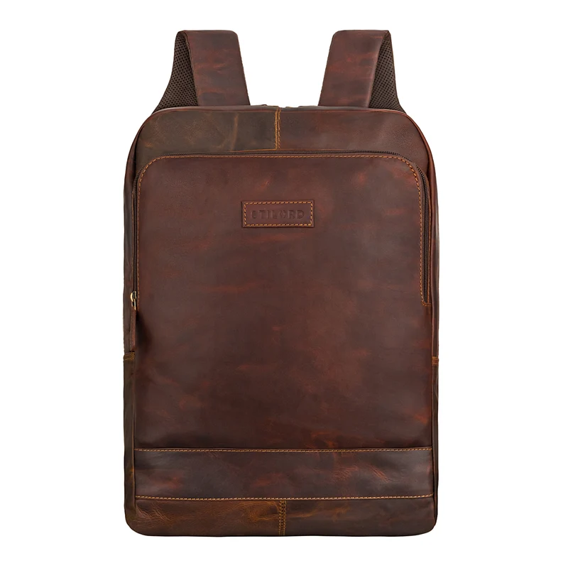 "Wilbert" Rucksack mit vielen Fächern Leder Vintage