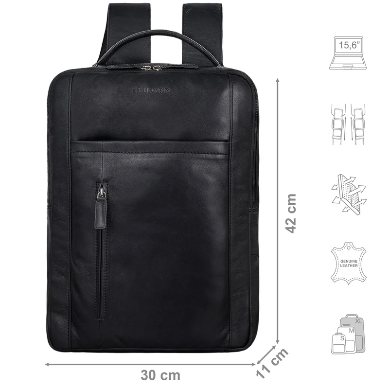 STILORD "Connor" Moderner Rucksack mit Laptopfach 15,6 Zoll