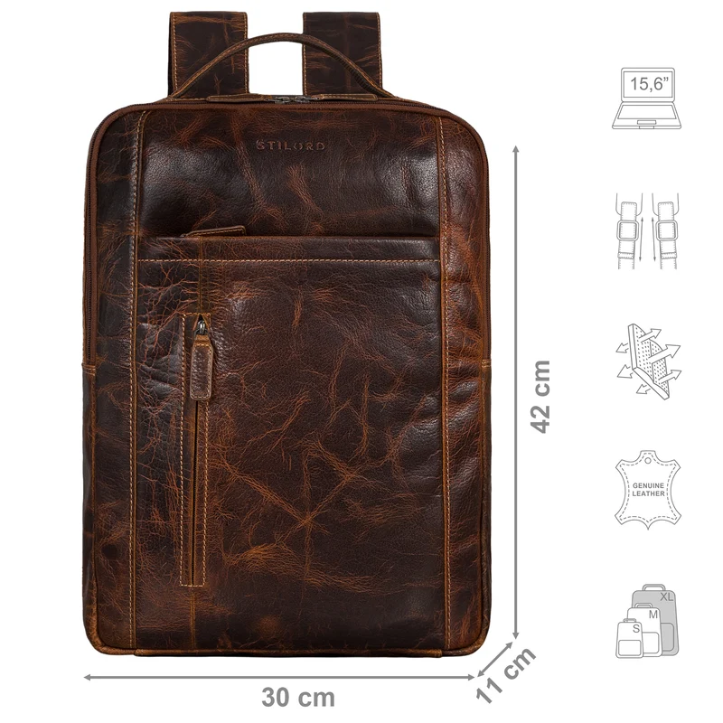 STILORD "Connor" Moderner Rucksack mit Laptopfach 15,6 Zoll