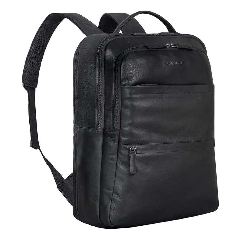"Abel" Schlanker Lederrucksack mit 15,6 Zoll Laptop-Fach Herren Damen