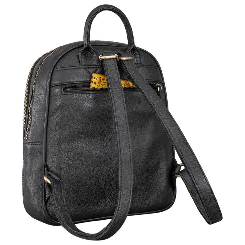 "Elira" Lederrucksack Damen Klein