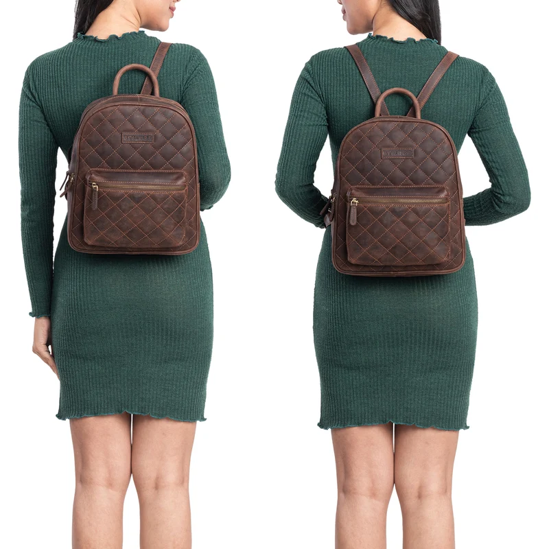 "Elira" Lederrucksack Damen Klein