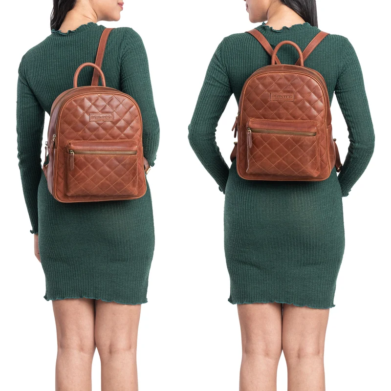 "Elira" Lederrucksack Damen Klein