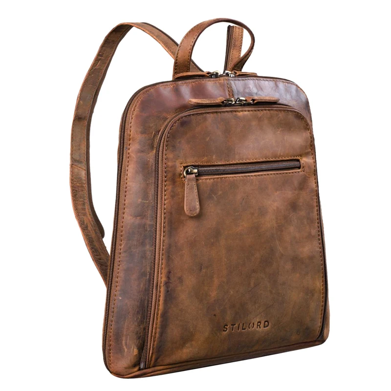 "May" Damen Rucksack Klein Leder Daypack Rucksackhandtasche Frauen